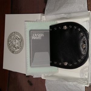 🇮🇹Gianni Versace🇮🇹 2 pocket leather Medusa coin purse